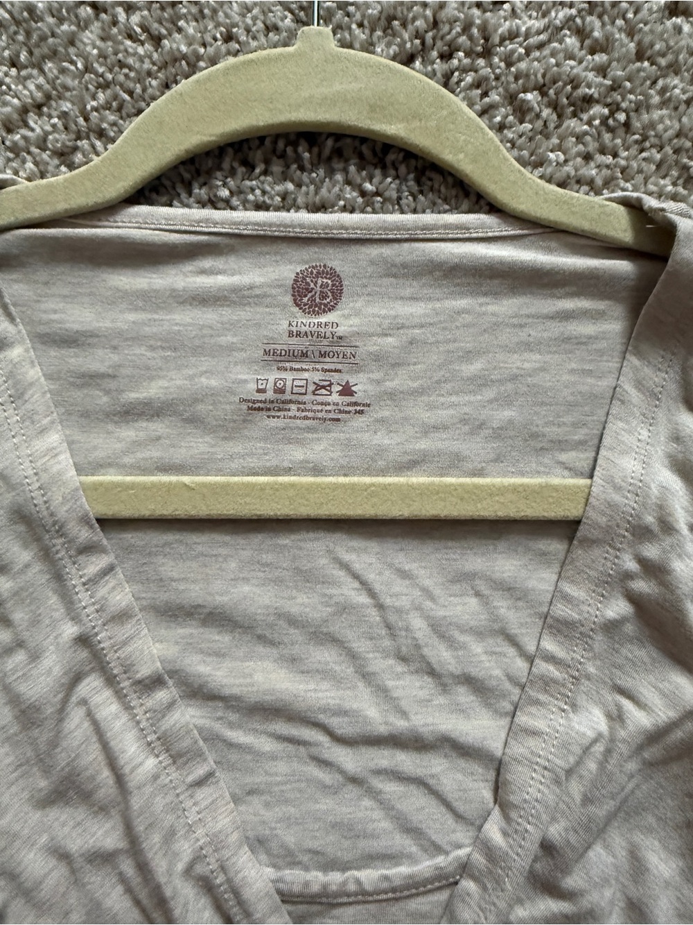 Bamboo Nursing & Maternity Tulip Hem Top | Oatmeal - Medium